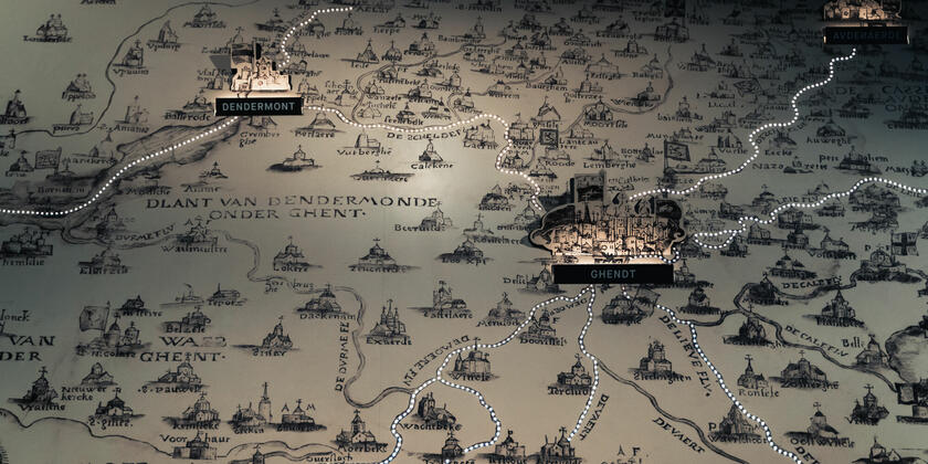 Stadtplan des mittelalterlichen Gent